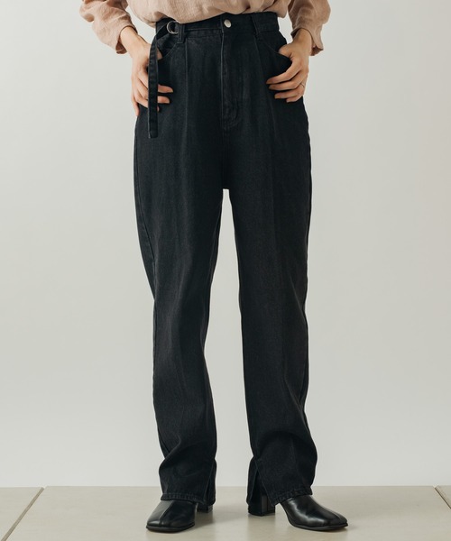 kastane カスタネ　レディースデニムパンツ　ブラック Lサイズ PAL GROUP OUTLET - 【ブラック】【Kastane】デニムパンツの通販