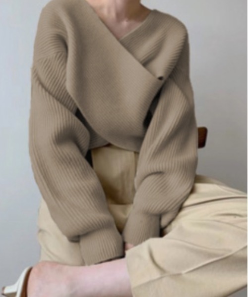 ABITOKYO（アビトーキョー）の「リブクロスニットプルオーバー（ニット