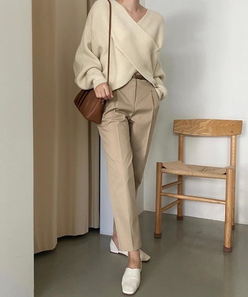 ABITOKYO（アビトーキョー）の「リブクロスニットプルオーバー（ニット