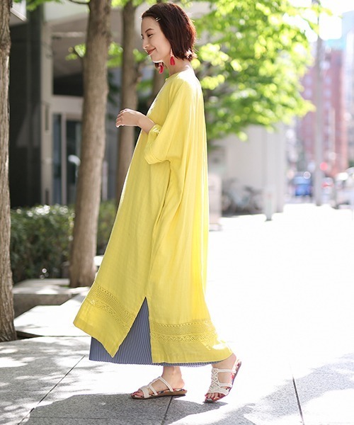 チチカカ(チチカカ)の「ハンドラクノウ刺繍 ワンピース(ワンピース・レディース・ブラック/ホワイト/イエロー・FREE)」の7枚目の写真