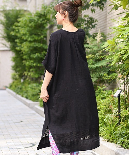 チチカカ(チチカカ)の「ハンドラクノウ刺繍 ワンピース(ワンピース・レディース・ブラック/ホワイト/イエロー・FREE)」の10枚目の写真