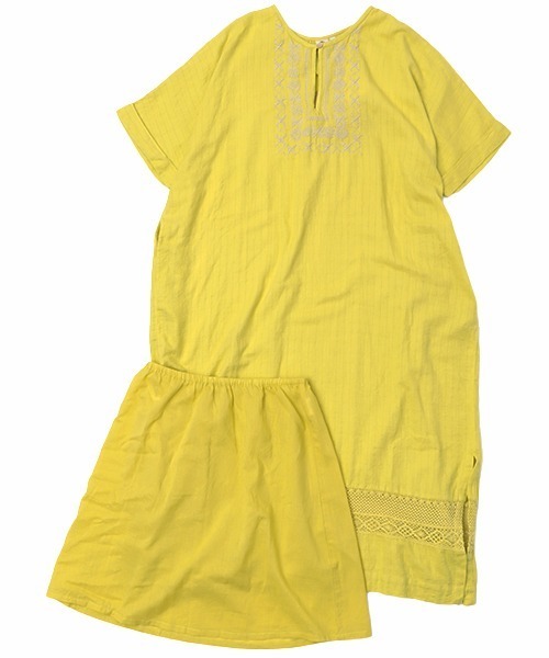 チチカカ(チチカカ)の「ハンドラクノウ刺繍 ワンピース(ワンピース・レディース・ブラック/ホワイト/イエロー・FREE)」の20枚目の写真