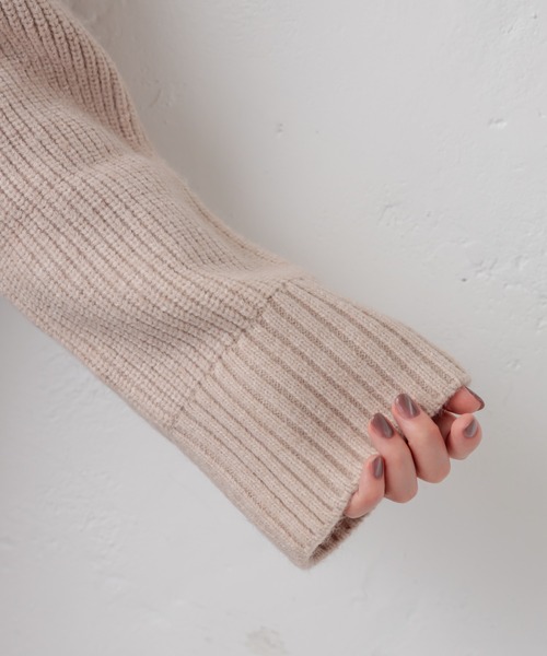 natural couture(ナチュラルクチュール)の「ふわもちあったかショートニット(ニット/セーター・レディース・ベージュ/オフホワイト/ライトベージュ/チャコール・FREE)」の12枚目の写真