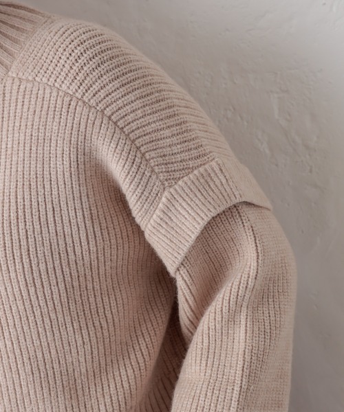 natural couture(ナチュラルクチュール)の「ふわもちあったかショートニット(ニット/セーター・レディース・ベージュ/オフホワイト/ライトベージュ/チャコール・FREE)」の11枚目の写真