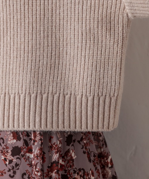 natural couture(ナチュラルクチュール)の「ふわもちあったかショートニット(ニット/セーター・レディース・ベージュ/オフホワイト/ライトベージュ/チャコール・FREE)」の13枚目の写真