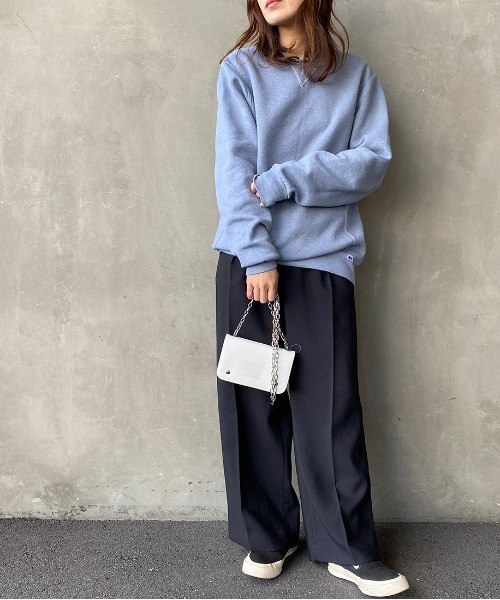 Russell Athletic（ラッセルアスレティック）の「[RUSSELL ATHLETIC/ラッセル アスレチック] 別注 製品染めクルーネックスウェットプルオーバー（スウェット・メンズ・ライトブルー/ラベンダー/チャコール/ネイビー/オフホワイト・L/M）」の9枚目の写真