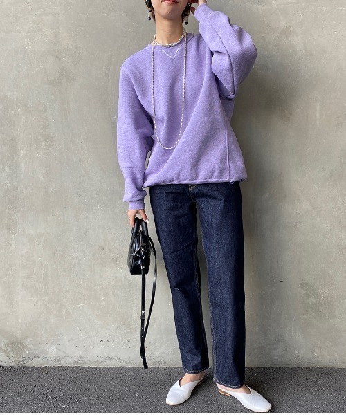 Russell Athletic（ラッセルアスレティック）の「[RUSSELL ATHLETIC/ラッセル アスレチック] 別注 製品染めクルーネックスウェットプルオーバー（スウェット・メンズ・ライトブルー/ラベンダー/チャコール/ネイビー/オフホワイト・L/M）」の11枚目の写真