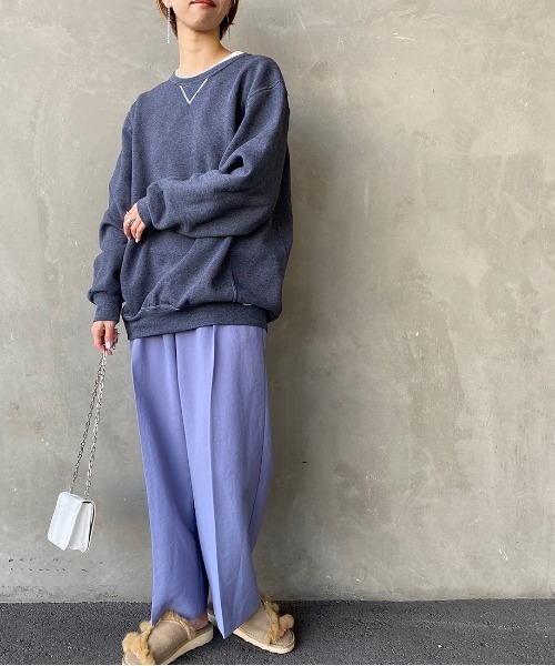 Russell Athletic（ラッセルアスレティック）の「[RUSSELL ATHLETIC/ラッセル アスレチック] 別注 製品染めクルーネックスウェットプルオーバー（スウェット・メンズ・ライトブルー/ラベンダー/チャコール/ネイビー/オフホワイト・L/M）」の13枚目の写真