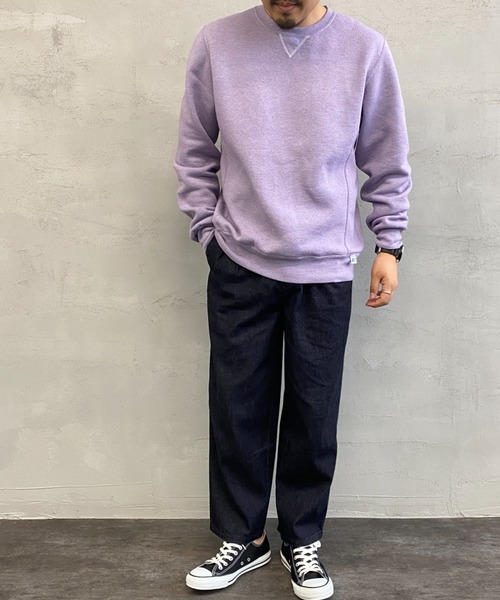 Russell Athletic（ラッセルアスレティック）の「[RUSSELL ATHLETIC/ラッセル アスレチック] 別注 製品染めクルーネックスウェットプルオーバー（スウェット・メンズ・ライトブルー/ラベンダー/チャコール/ネイビー/オフホワイト・L/M）」の12枚目の写真