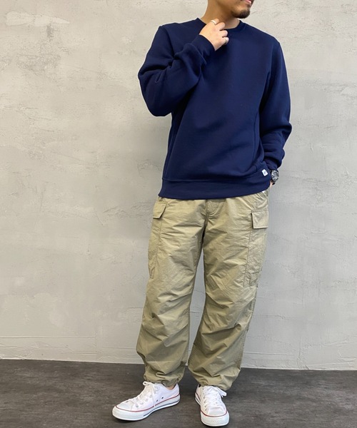 Russell Athletic（ラッセルアスレティック）の「[RUSSELL ATHLETIC/ラッセル アスレチック] 別注 製品染めクルーネックスウェットプルオーバー（スウェット・メンズ・ライトブルー/ラベンダー/チャコール/ネイビー/オフホワイト・L/M）」の16枚目の写真