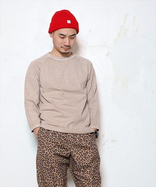 WALLA WALLA SPORT（ワラワラスポーツ）の「3/4 BASEBALL TEE PIGMENT DYE / 3/4 ベースボールT　ピグメントダイ（Tシャツ/カットソー・メンズ・ブラック/ベージュ/ピンク/セージグリーン/アクア・MEDIUM/X-LARGE/XX-LARGE/SMALL/LARGE）」の11枚目の写真