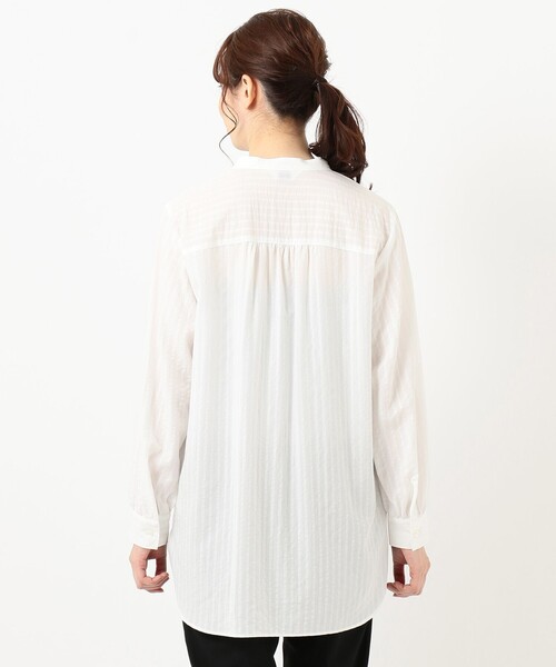 J.PRESS Ladies(J.プレス レディス)の「【洗える】SOMELOS ANA スタンドカラー ブラウス(シャツ/ブラウス・レディース・ホワイト系1・XS)」の6枚目の写真