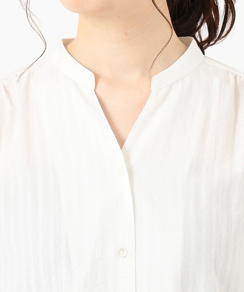 J.PRESS Ladies(J.プレス レディス)の「【洗える】SOMELOS ANA スタンドカラー ブラウス(シャツ/ブラウス・レディース・ホワイト系1・XS)」の7枚目の写真
