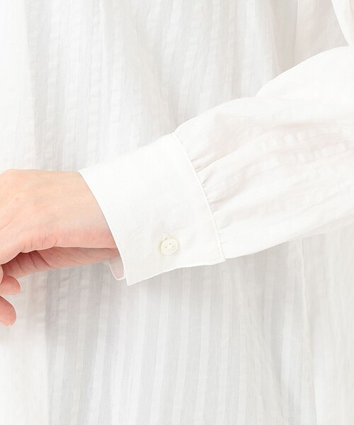 J.PRESS Ladies(J.プレス レディス)の「【洗える】SOMELOS ANA スタンドカラー ブラウス(シャツ/ブラウス・レディース・ホワイト系1・XS)」の8枚目の写真
