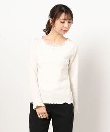 axes femme | モチーフレースインナー(Tシャツ/カットソー)