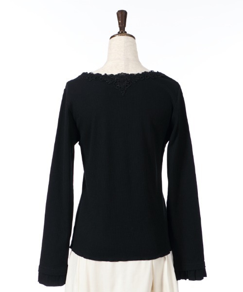 axes femme（アクシーズファム）の「モチーフレースインナー（Tシャツ/カットソー・レディース・キナリ/ミント/ピンク/ブラック・MEDIUM）」の18枚目の写真