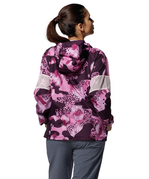 UNDER ARMOUR(アンダーアーマー)の「UAメッシュ ライナー プリント フーディー(トレーニング/レディース)(Tシャツ/カットソー・レディース・ブラック/グレイッシュブルー/ブルー/ピンク・MD/LG/SM/XL)」の11枚目の写真