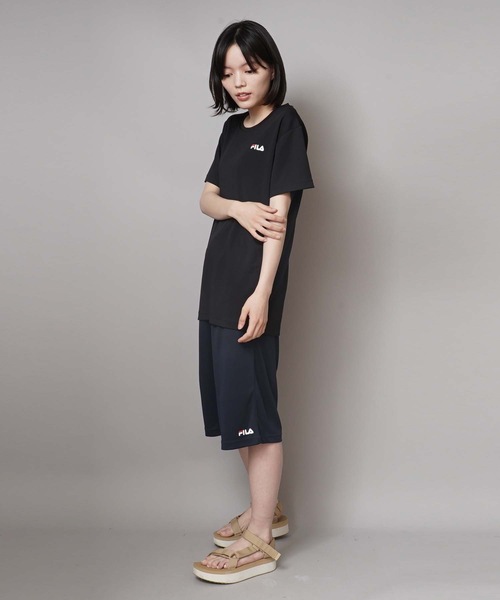 FILA(フィラ)の「【FILA / フィラ】レディースドライフィットネスセットアップ / 吸水速乾 UV(Tシャツ/カットソー・レディース・ブラック/ライトパープル/ネイビー・MEDIUM/LARGE/X-LARGE)」の5枚目の写真