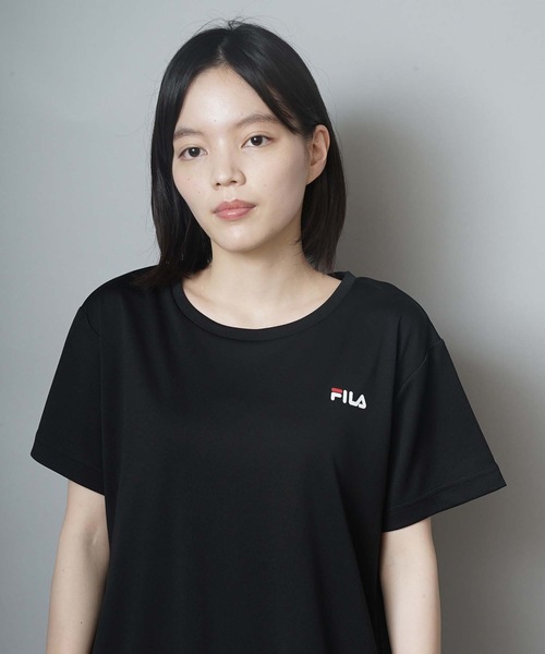 FILA(フィラ)の「【FILA / フィラ】レディースドライフィットネスセットアップ / 吸水速乾 UV(Tシャツ/カットソー・レディース・ブラック/ライトパープル/ネイビー・MEDIUM/LARGE/X-LARGE)」の11枚目の写真