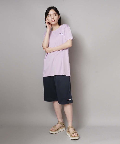 FILA(フィラ)の「【FILA / フィラ】レディースドライフィットネスセットアップ / 吸水速乾 UV(Tシャツ/カットソー・レディース・ブラック/ライトパープル/ネイビー・MEDIUM/LARGE/X-LARGE)」の18枚目の写真