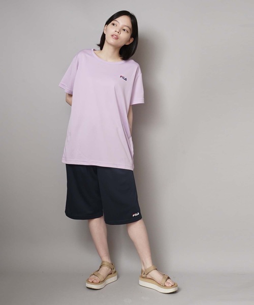 FILA(フィラ)の「【FILA / フィラ】レディースドライフィットネスセットアップ / 吸水速乾 UV(Tシャツ/カットソー・レディース・ブラック/ライトパープル/ネイビー・MEDIUM/LARGE/X-LARGE)」の20枚目の写真