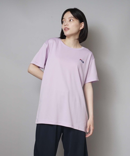 FILA(フィラ)の「【FILA / フィラ】レディースドライフィットネスセットアップ / 吸水速乾 UV(Tシャツ/カットソー・レディース・ブラック/ライトパープル/ネイビー・MEDIUM/LARGE/X-LARGE)」の22枚目の写真