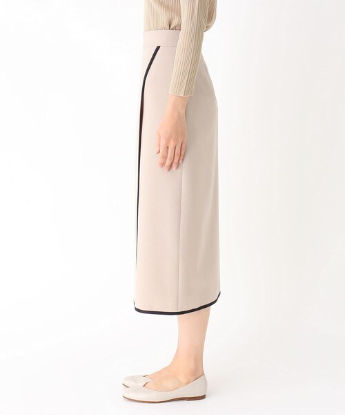 Modify(モディファイ)の「◆配色パイピングラップ風スカート(スカート・レディース・ベージュ/オリーブ・40/42)」の9枚目の写真