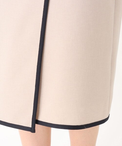 Modify(モディファイ)の「◆配色パイピングラップ風スカート(スカート・レディース・ベージュ/オリーブ・40/42)」の8枚目の写真