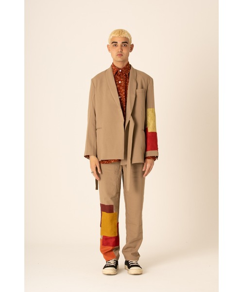 ADANS（アダンス）の「ADANS/アダンス/バンダナパッチイージーパンツ/BANDANA PATCH EASY PANTS（その他パンツ・メンズ・ベージュ・SMALL/MEDIUM/LARGE）」の6枚目の写真