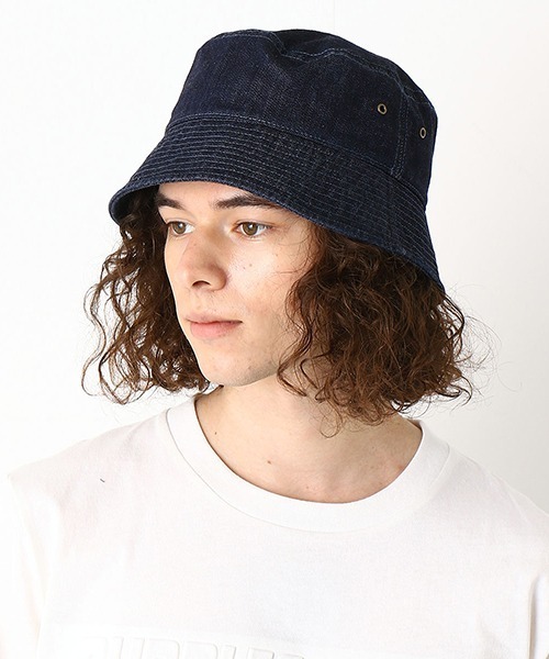 Purple&Yellow（パープルアンドイエロー）の「デニム　バケットハット（ハット・メンズ・インディゴブルー/ライトインディゴブルー/ワンウォッシュ/ブルー系その他・FREE）」の12枚目の写真