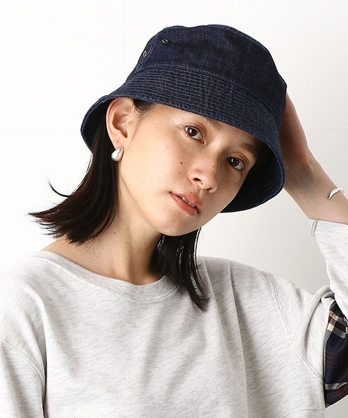 Purple&Yellow（パープルアンドイエロー）の「デニム　バケットハット（ハット・メンズ・インディゴブルー/ライトインディゴブルー/ワンウォッシュ/ブルー系その他・FREE）」の21枚目の写真