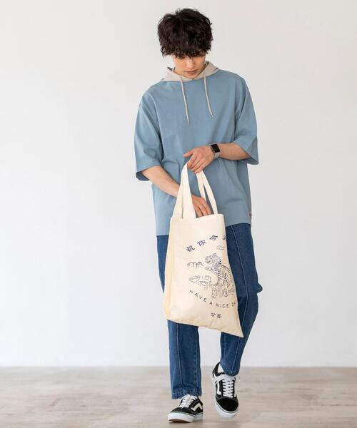 coen（コーエン）の「USAコットンハイショクハーフスリーブパーカー（パーカー・メンズ・ライトブルー/ベージュ・SMALL/MEDIUM/LARGE/X-LARGE）」の14枚目の写真