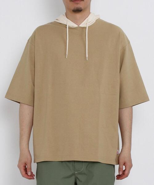 coen（コーエン）の「USAコットンハイショクハーフスリーブパーカー（パーカー・メンズ・ライトブルー/ベージュ・SMALL/MEDIUM/LARGE/X-LARGE）」の16枚目の写真