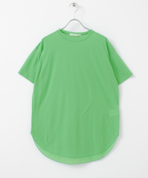 KBF（ケイビーエフ）の「クルーネックシアーTシャツ（Tシャツ/カットソー・レディース・ブルー/グリーン/アイボリー・ONE）」の18枚目の写真