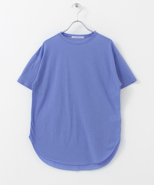 KBF（ケイビーエフ）の「クルーネックシアーTシャツ（Tシャツ/カットソー・レディース・ブルー/グリーン/アイボリー・ONE）」の5枚目の写真