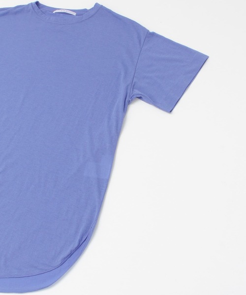 KBF（ケイビーエフ）の「クルーネックシアーTシャツ（Tシャツ/カットソー・レディース・ブルー/グリーン/アイボリー・ONE）」の10枚目の写真