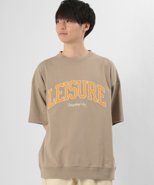 make a ray!(メイク ア レイ!)の「カレッジロゴ USA コットン アップリケ刺繍Tシャツ/ オーバーサイズ(Tシャツ/カットソー・メンズ・ライトブルー/ベージュ/ミント/スミクロ・L/M/XL)」の16枚目の写真