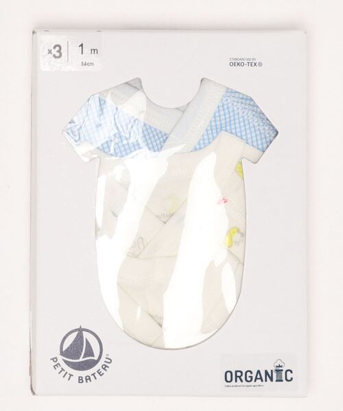 PETIT BATEAU（プチバトー）の「プリント半袖あわせボディ３枚組（その他アンダーウェア/インナー・キッズ・その他・NewBorn/3MONTH/12MONTH/6MONTH）」の2枚目の写真