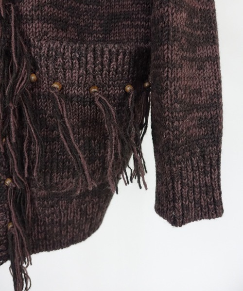 EGO TRIPPING（エゴトリッピング）の「mcg2842-ELVIS KNIT CARDIGAN  カーディガン（カーディガン/ボレロ・メンズ・チャコール/ブラウン/サンドベージュ・46/48）」の20枚目の写真