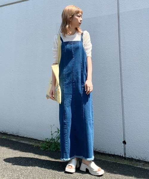 Kastane（カスタネ）の「Frame Stitch Eco Bag（エコバッグ/サブバッグ・レディース・ブルー/オフホワイト/イエロー・FREE）」の16枚目の写真