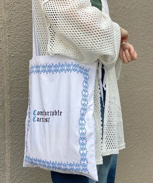 Kastane（カスタネ）の「Frame Stitch Eco Bag（エコバッグ/サブバッグ・レディース・ブルー/オフホワイト/イエロー・FREE）」の13枚目の写真