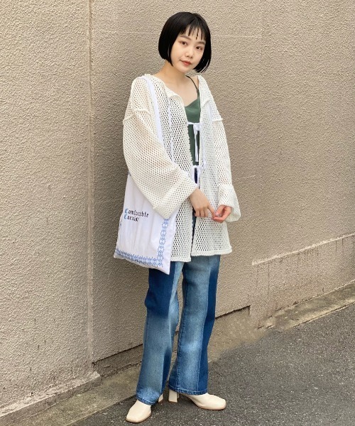 Kastane（カスタネ）の「Frame Stitch Eco Bag（エコバッグ/サブバッグ・レディース・ブルー/オフホワイト/イエロー・FREE）」の14枚目の写真