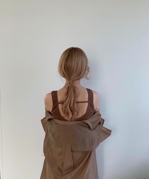 Amiur(エミレ)の「rib tank top(タンクトップ・レディース・テラコッタ/ベージュ/ブラウン・FREE)」の17枚目の写真