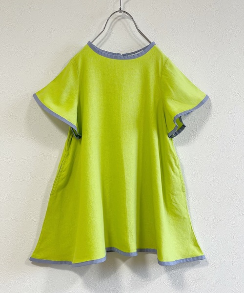 CALMIA（カルミア）の「レーヨンリネンベルスリーブワンピース（90～140cm）（ワンピース・キッズ・イエロー/オレンジ/グリーン・110/120/130/140/90/100）」の12枚目の写真