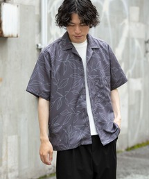 ITEMS URBANRESEARCH | リーフプリント オープンカラー半袖シャツ(シャツ/ブラウス)
