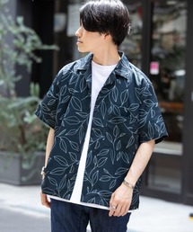 ITEMS URBANRESEARCH | リーフプリント オープンカラー半袖シャツ(シャツ/ブラウス)