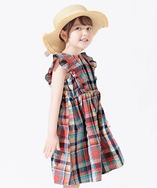 BREEZE（ブリーズ）の「クレイジーリンクワンピース（ワンピース・キッズ・イエロー/レインボー/ストライプ・110/120/90/100/80/130/140）」の2枚目の写真