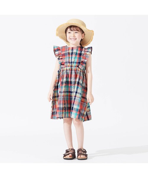 BREEZE（ブリーズ）の「クレイジーリンクワンピース（ワンピース・キッズ・イエロー/レインボー/ストライプ・110/120/90/100/80/130/140）」の6枚目の写真