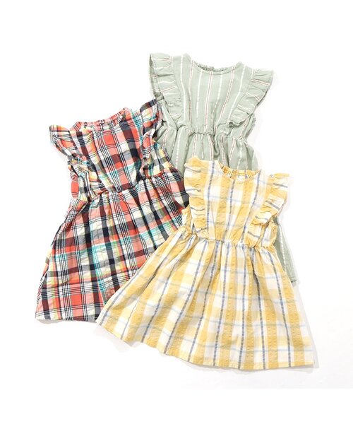 BREEZE（ブリーズ）の「クレイジーリンクワンピース（ワンピース・キッズ・イエロー/レインボー/ストライプ・110/120/90/100/80/130/140）」の13枚目の写真