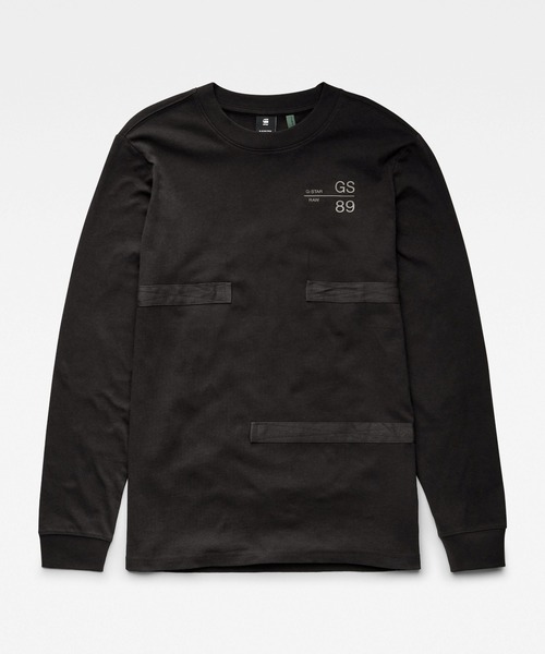 G-STAR（ジースター）の「TAPE DETAIL T-SHIRT/ロンT（Tシャツ/カットソー・メンズ・ダークオリーブ/ダークブラック・MEDIUM/LARGE/X-SMALL/SMALL）」の7枚目の写真